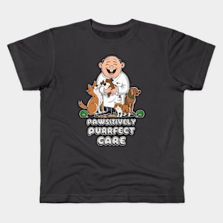 pawsitively purrfect care Kids T-Shirt